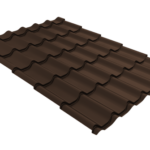 Металлочерепица Классик ("Classic") v01 0,5 Rooftop Бархат RAL 8017 шоколад