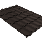 Металлочерепица Классик ("Classic") v01 0,5 Rooftop Бархат RR 32 темно-коричневый