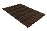 Металлочерепица Классик ("Classic") v02 0,5 Satin Matt RAL 8017 шоколад
