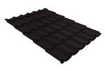 Металлочерепица Классик ("Classic") v01 0,5 Satin Matt RAL 9005 черный