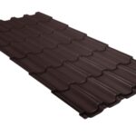 Металлочерепица "Квинта плюс" ("Kvinta plus") 0,5 Satin RAL 8017 шоколад