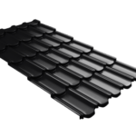 Металлочерепица "Квинта плюс3D" ("Kvinta plus3D") 0,5 PurPro RAL 9005 черный