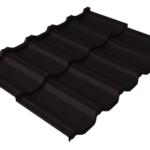 Металлочерепица "Квинта Уно" ("Kvinta Uno") 0,5 PurPro Matt 275 RAL 9005 черный