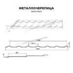 Металлочерепица МЕТАЛЛ ПРОФИЛЬ Ламонтерра (PURETAN-20-8017-0.5) — изображение 2