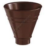 Воронка водосборная круглая Aquasystem D100 мм, GreenCoat Pural BT matt, RAL 8017 (коричневый)